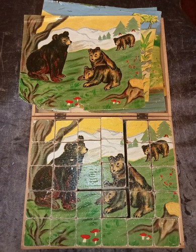 Ancien jeu cubes en - jeu,