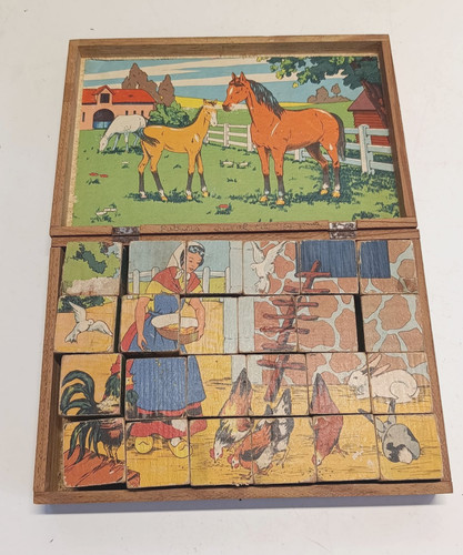 Jeu cubes ancien puzzles - de, 6