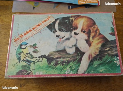 Boite jeu cubes - jeu, ancien