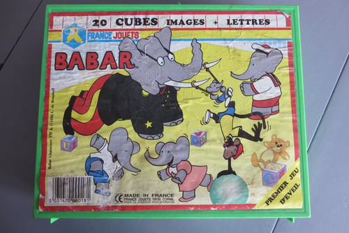 Ancien jeu cubes - jeu, de